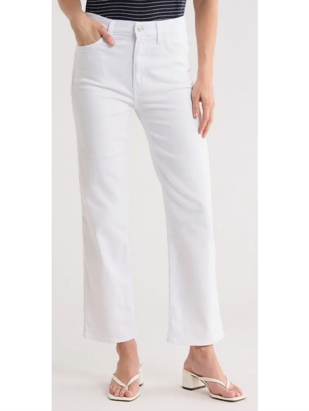Hudson Noa High Waist Crop Straight Leg Jeans Old Money Summer Chic Sz 27
